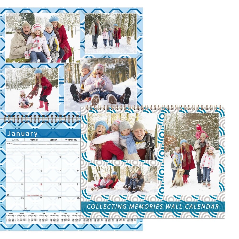 2027 Scrapbook Wall Calendar Spiral-bound - 12 Months Desktop #04
